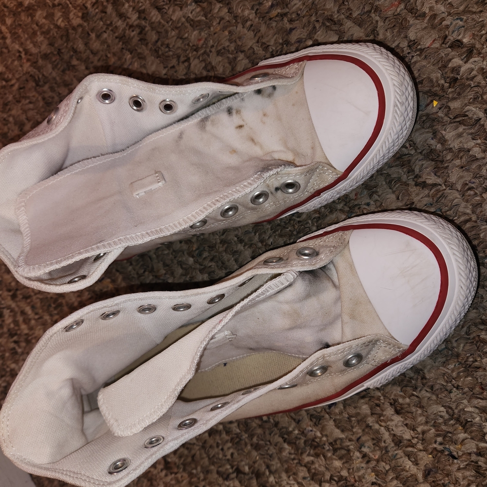 Kids White Canvas Sneakers